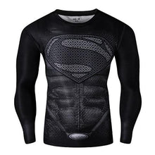 Load image into Gallery viewer, Compression Shirt Workout Training Fitness Men Cosplay Rashgard Plus Size Bodybuilding T shirt 3D Printed Superman Tops For Male